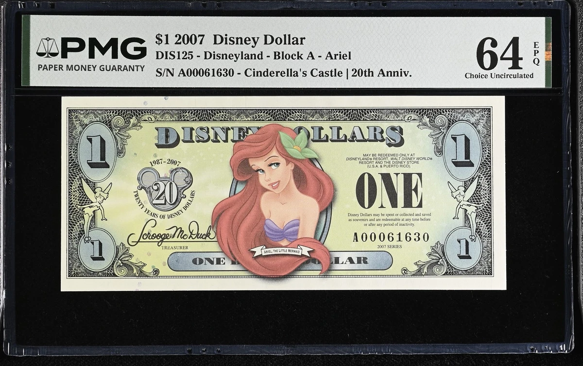 Ariel Disney Dollars (1968-Now) for sale | eBay