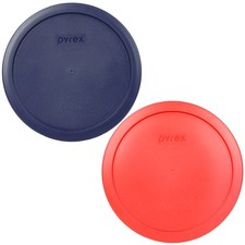 Pyrex 7402-PC (6/7-Cup) Blue and Red Replacement Lid - Made in USA