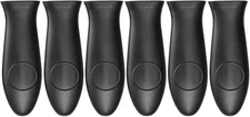 6 Pcs Silicone Hot Handler Holder Heat Resistant Black