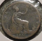 Photo of a 1891 Victoria Half Penny from an eBay listing that sold on Jun 23, 2026