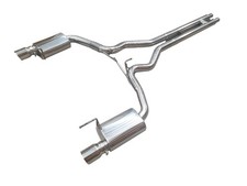 CAT BACK EXHAUST for FORD MUSTANG 2015-17 3 INCH H PIPE + CHROME TIPS V8 S550