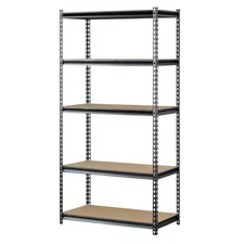 5-Tier Boltless Steel Garage Storage Shelving Unit in Silver Vein (36 In. W X 72