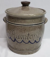 Rumtopf glazed pottery/clay crock jar 8" tall x 8" diameter Germany stoneware