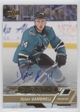 2018-19 Upper Deck Overtime Rookies Gold Foil Auto Dylan Gambrell #48 Auto 2a8