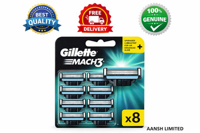 Gillette Mach3 Rasierklingen 8er Pack Nachfüllpack Upgraded Lubrastrip Original