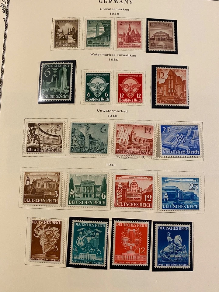 Немецкие марки в специальном альбоме Скотта профессии CV$$$ см. видео L-1575 - Изображение 3 из 4