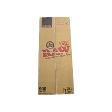 RAW Classic 1 1/4 900 Count  Unrifined~Cigarette Rolling Paper 