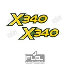 X340 Set di decalcomanie in vinile premium per trattorino rasaerba - 6" di larghezza x 1,85" di altezza