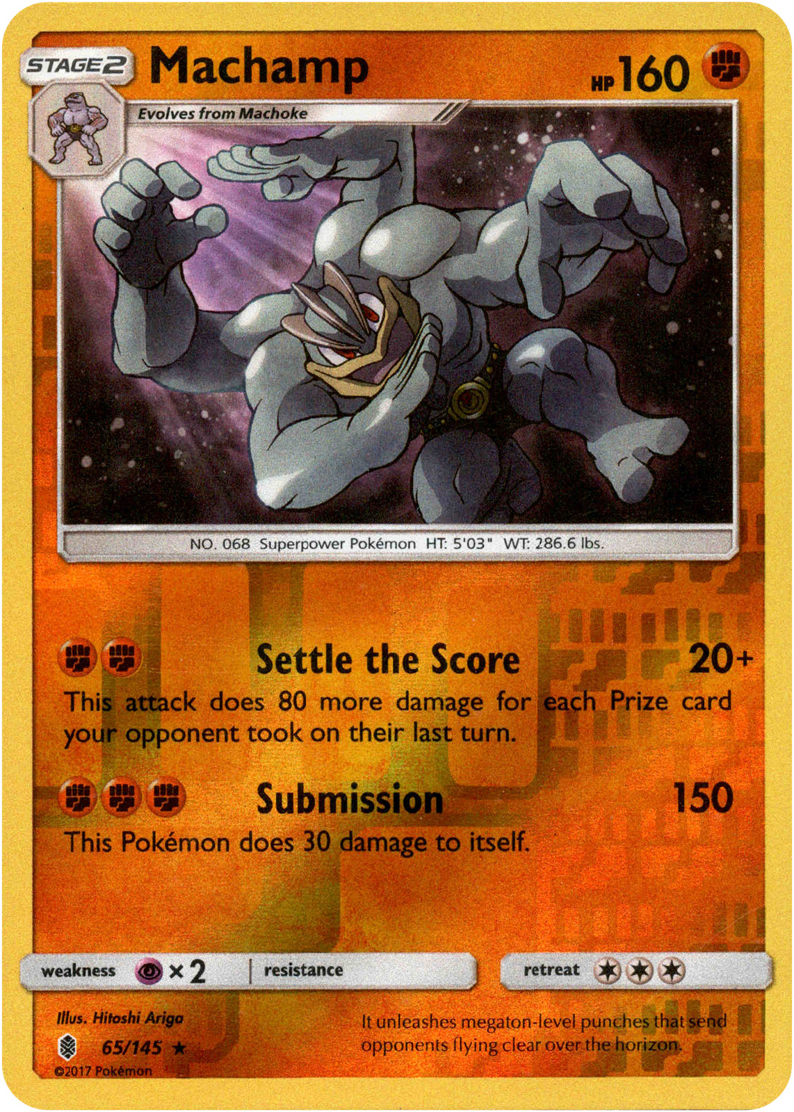 Machamp - 65/145 - Guardians Rising - Reverse Holo