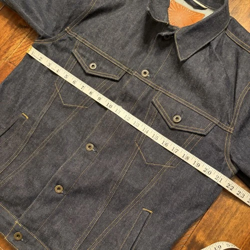Brave Star Selvage Jacket Mens Large Blue Denim Ironside Selvedge USA Workwear image 12
