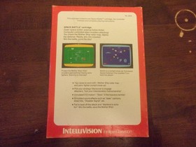 Intellivision Space Battle used Cartridge Box Manual Overlays No. 2612