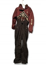 Vintage Aztec Bogner Ski Suit Red And Black Snowsuit Made In USA