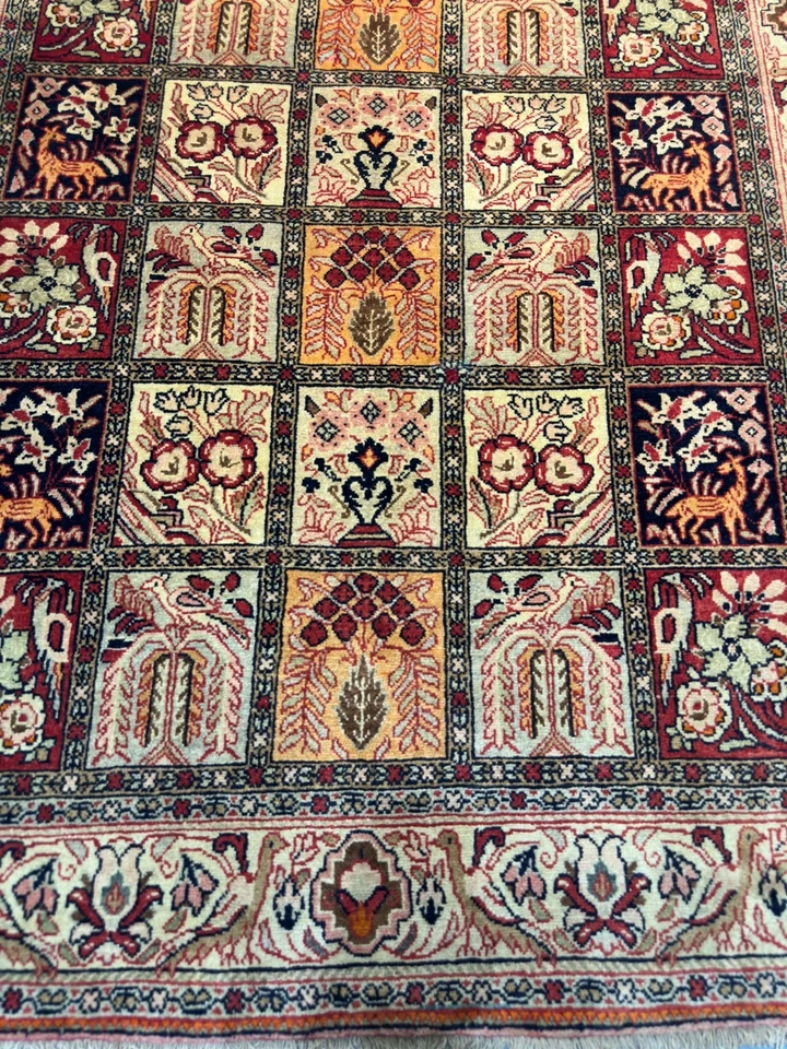 Alfombra Sarough 6'11 x 4'4 - Alfombra persa semiantigua, elegancia tejida a mano Foto 2 de 4