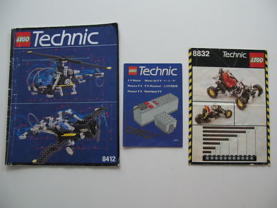 LEGO  Technic Bauanleitungen 8412 Sky Wasp aus 1995 und 8832 Roadster aus 1988