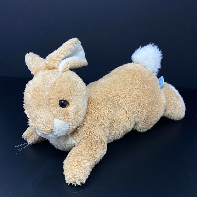 Vintage Eden Toys Tan Plush Bunny Rabbit Lifelike Realistic White Ears