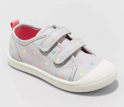 NEW Cat & Jack Girls' Parker Light Gray Sneakers Size 10