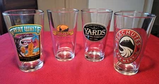 4 EUC BEER PINT GLASSES: LOST COAST CA, High Finance NM, YARDS PA, DESCHUTES OR
