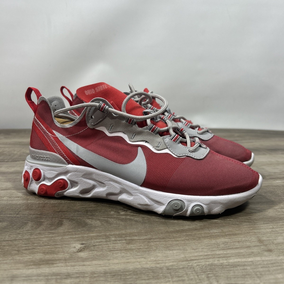 Nike Shoes Nike React Element 55 Reflective Grey/red Size Nike