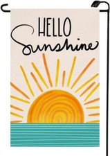 Summer Hello Sunshine Garden Flag 12x18 Inch Double Sided Small multicolor A