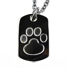 Puppy Paw Memorial Cremation Jewelry Urn Necklace for Ash 18" Chain