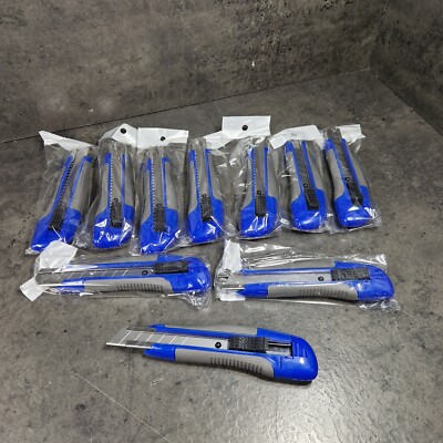 10 x Teppichmesser stahlverstärkt 2k Griff Kartonmesser Cutter 18 mm ToolPack 