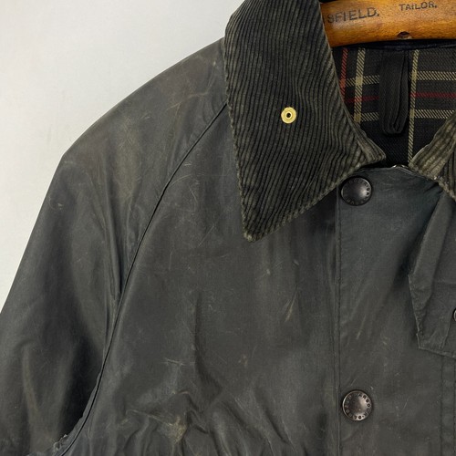 Barbour Bedale Wax Jacket Mens C36 Blue Classic Waxed Vintage 4 Pocket 2 Crest - Picture 9 of 24