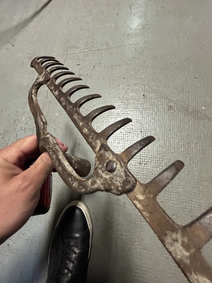 Râteau Ancien Outil Jardinage Château Maison de Maître XIXeme - Photo 4/4