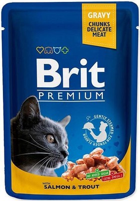 8595602505999 BRIT Premium Cat Salmon&Trout  - Nassfutter für Katzen - 100g 