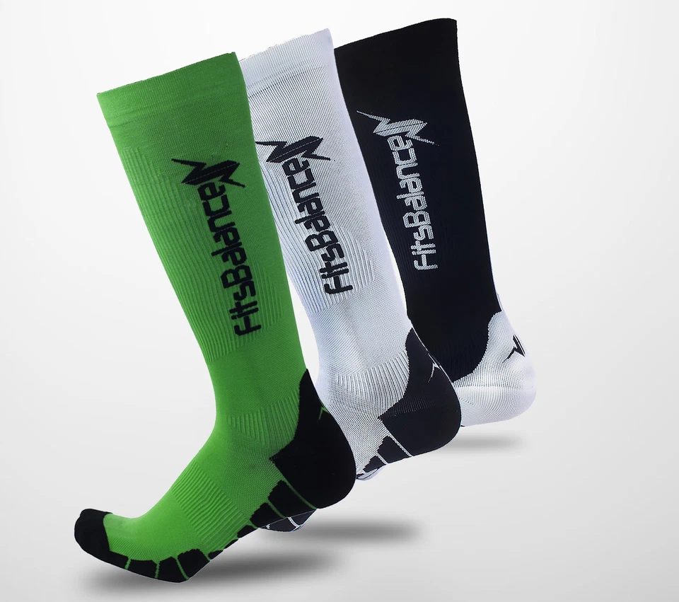 6 Pairs Large Black Compression socks for Men & Women Fit for Running, Nurses - Image 4 of 4