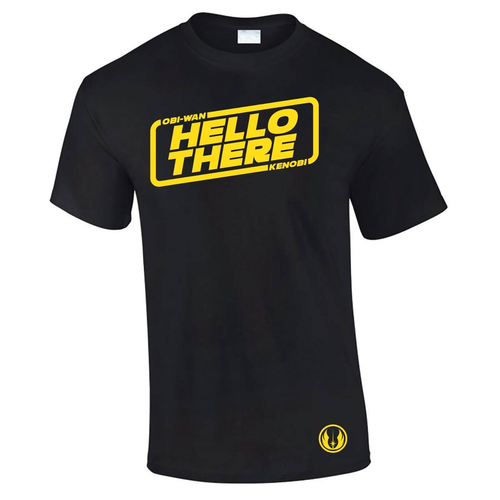 T-shirt / t-shirt noir Hello There Star Obi-Wan Kenobi Wars Tribute TOUTES TAILLES - Photo 1/2