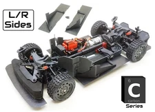 Carbon Fiber Left/Right Side Aero Panels for Arrma 1/8 Infraction 3s & Mega RC