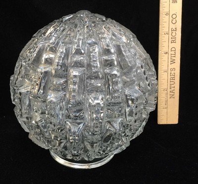 Round Glass Ceiling Light Covers : Vintage Industrial White Glass