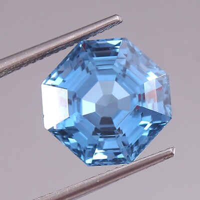 10x10 MM Extreme Precise Quality Brazilian Aquamarine Loose Asscher Cut Gemstone