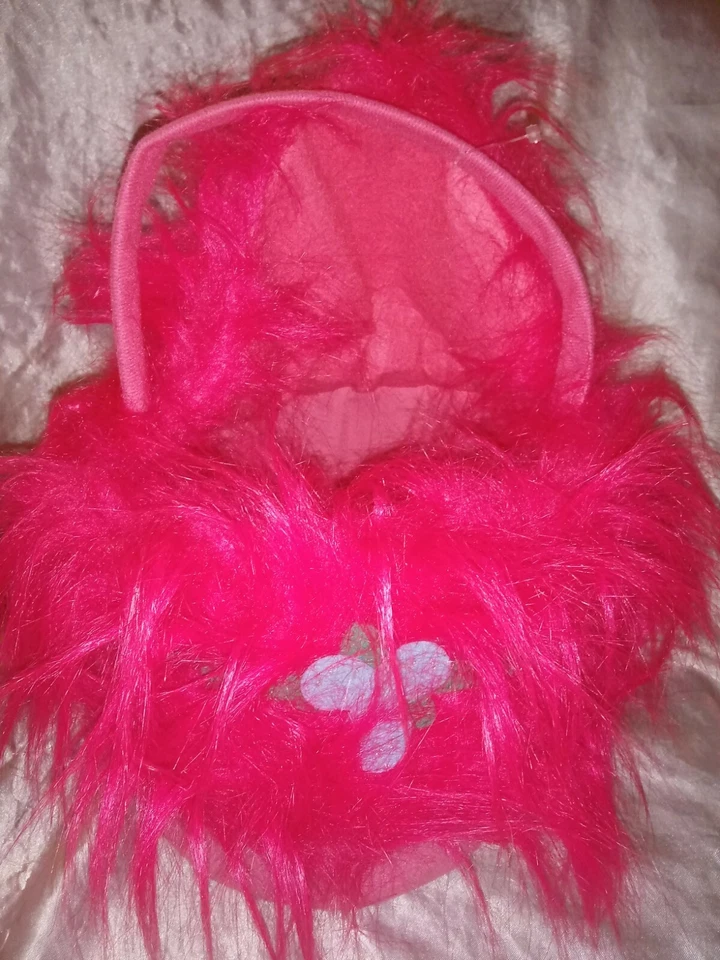 DREAMWORKS TROLLS POPPY PINK HAIR HALLOWEEN CANDY TREAT PLUSH BUCKET PAIL KIDS - Image 3 of 4