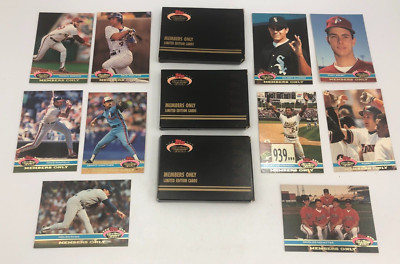 (3)x 1991 Stadium Club Members Only Limited Edition Baseball Card Sets LOT