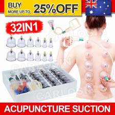 32 Cups Vacuum Cupping Set Massage Acupuncture Kit Suction Massager Pain Relief