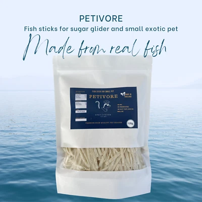 PETIVORE Premium Large Pack Fish Stick for Sugar Glider, Made with Real Fish