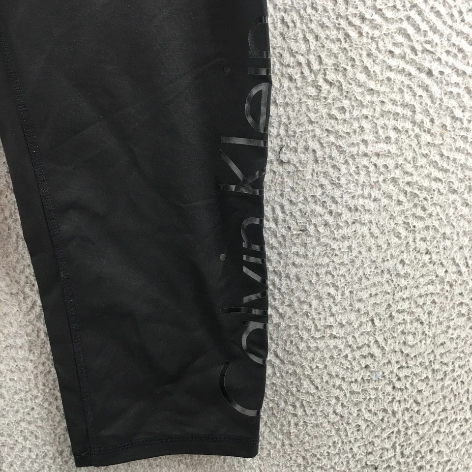 Calvin Klein Capri Leggings Womens L (actual 29x20) Black Low Rise Elastic Waist - Image 4 of 4