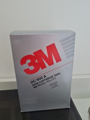Brandneu versiegelt 3M DC 600A Datenkassette Band 60 MB Box mit 5 Brandnwtt 600 A
