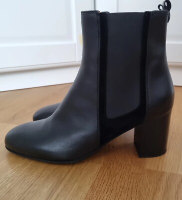 Marc O' Polo Damen Stiefeletten Chelesa Boots Leder schwarz Gr. 40 6,5 LP 169 