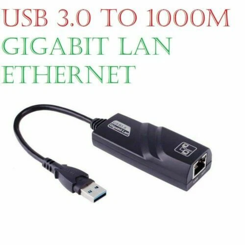 USB 3.0 to LAN ETHERNET Internet Cable Adapter 10/100/1000 Gigabit Connector - Image 2 of 4