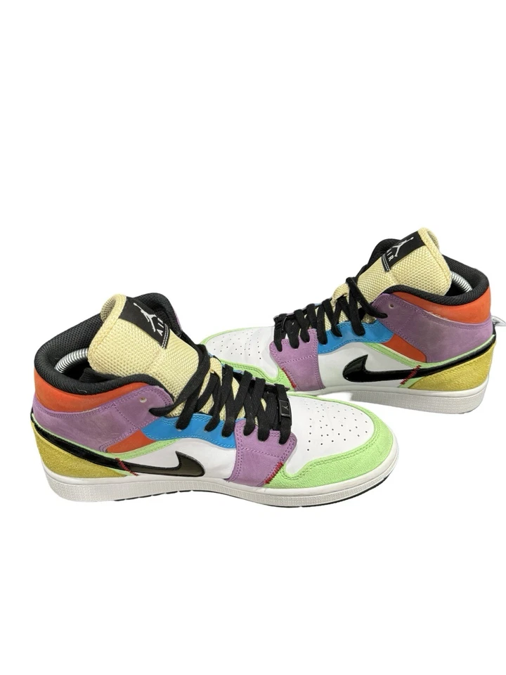Nike Jordan 1 Mid SE Multicolor Bombilla Zapatos Mujer Talla 10.5 CW1140-100 con Caja Foto 4 de 4