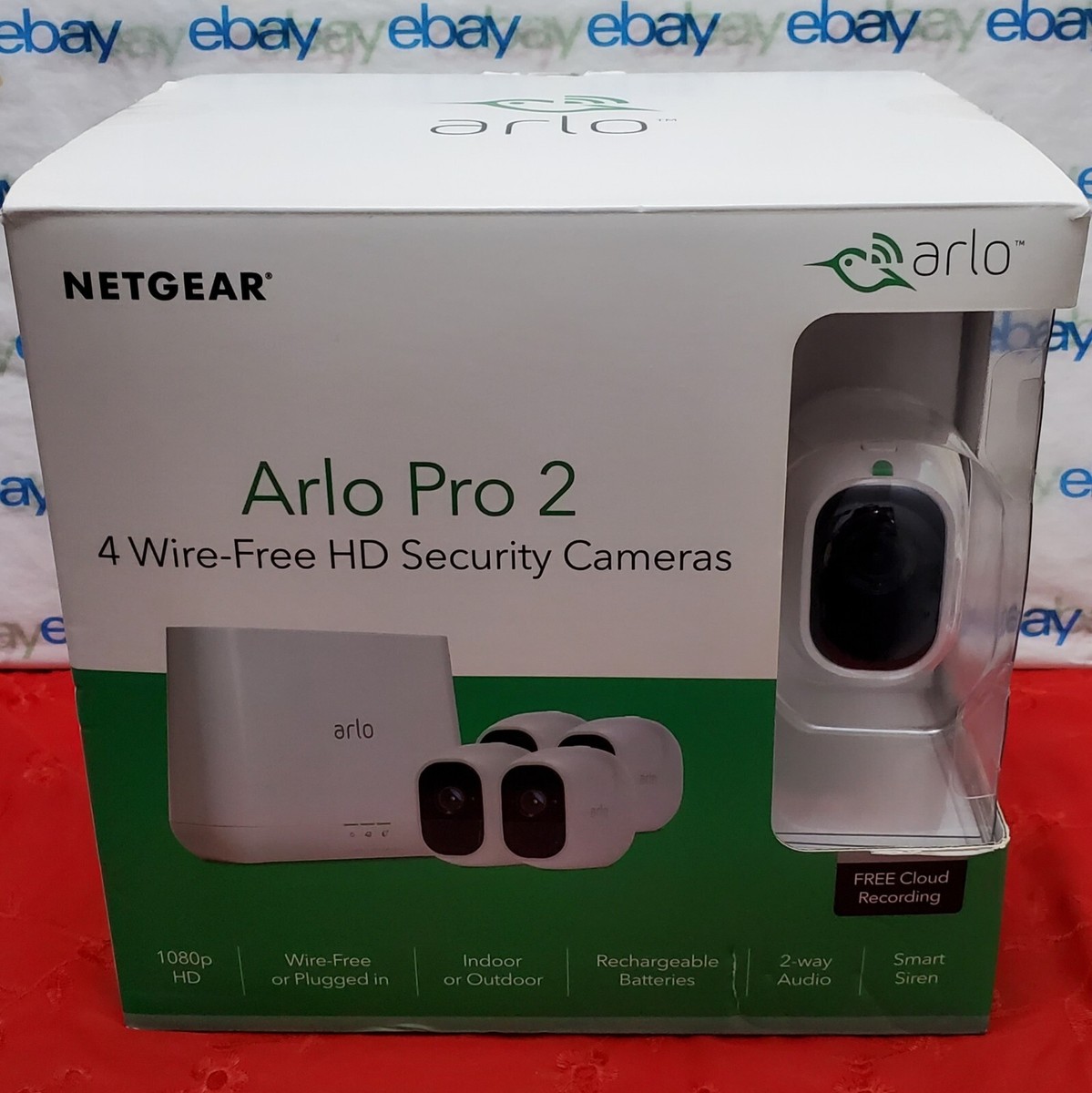 【未使用】Arlo Pro2 増設用 ネットワークカメラ VMC4030P ② NETGEAR Arlo Pro 2 VMC4030P - 4 Wire-Free HD 1080p Security