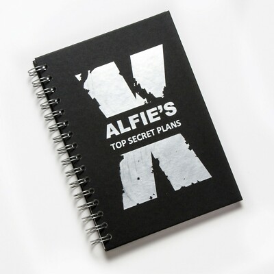 Personalised Wire Bound Note Books, Premium Quality Foil Printed - Style B