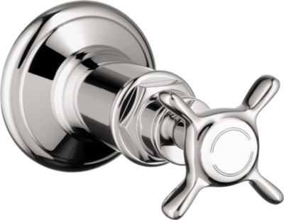 Axor Montreux Volume Control 1-Handle Valve Trim Kit, with Cross Handle, Chrome