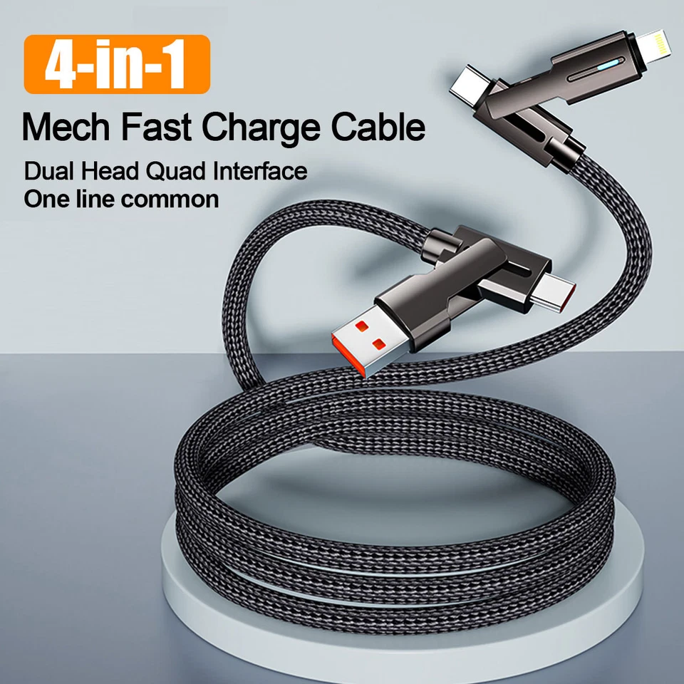 4 in 1 Multi Fast Charging Cable USB C to iPhone Charger Cord for iPhone Samsung - Image 4 of 4