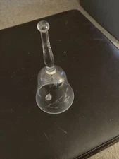 Vintage Princess House Heritage Etched Hand Blown Crystal Bell 6" 