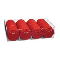 Wood Expressions Diamond Style 100 Clay Poker Chips In Lucite Box, Red, New, Fre on sale Wood Expressions Diamond Style 100 Clay Poker Chips In Lucite Box, Red, New, Fre on sale