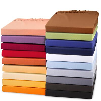 Jersey Spannbettlaken 90x200 Wasserbett Boxspring Baumwolle Exclusiv aqua-textil