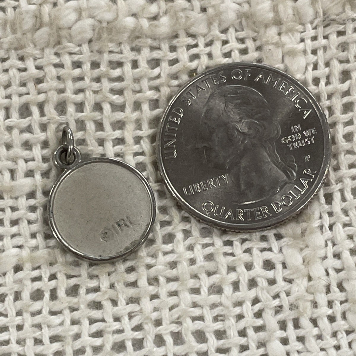 Silver Toned LDS Young Women Temple Medallion Charm Pendant View 4